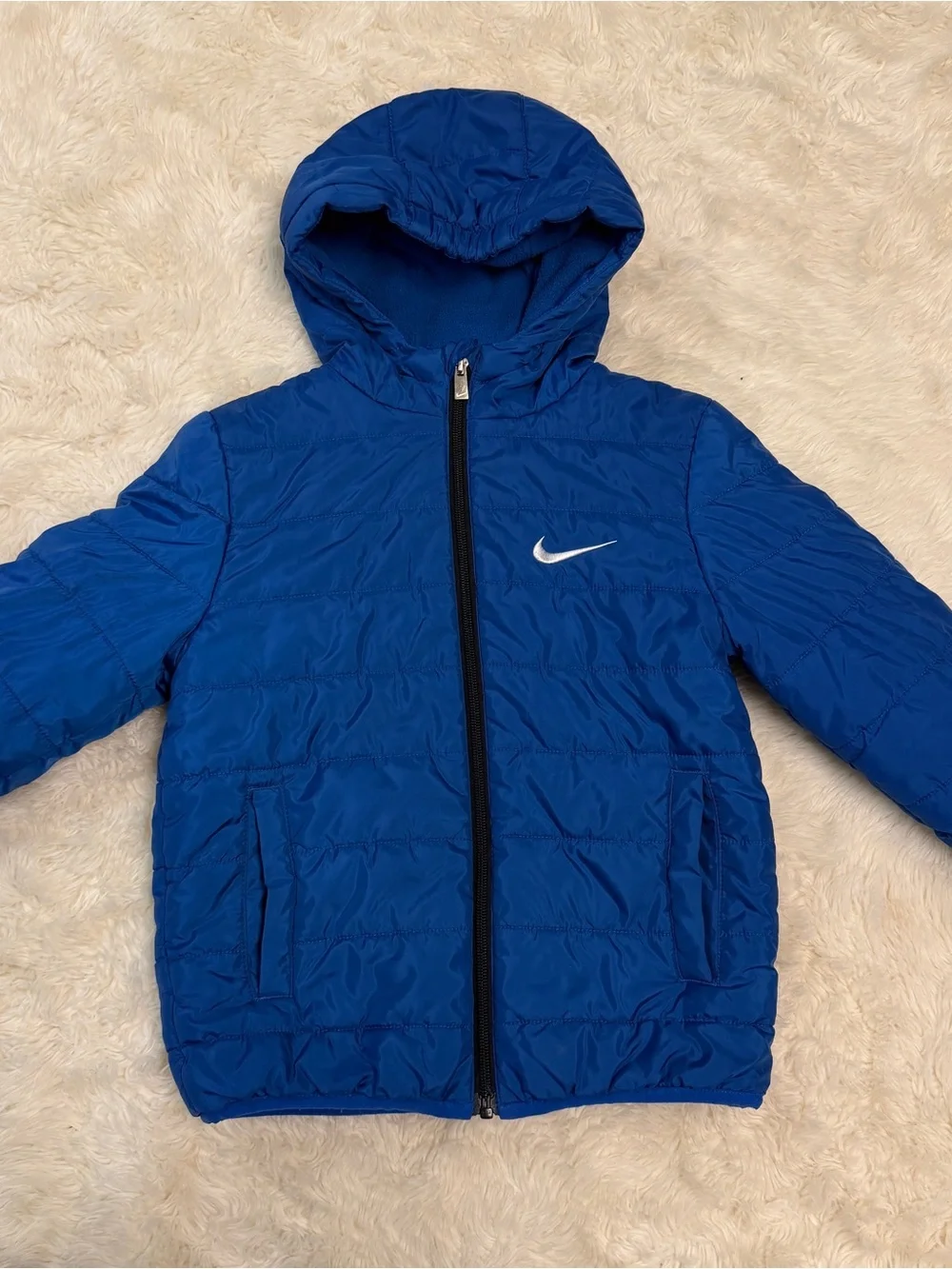 Nike Boy's Royal Blue Full-Zip Puffer Jacket Coat